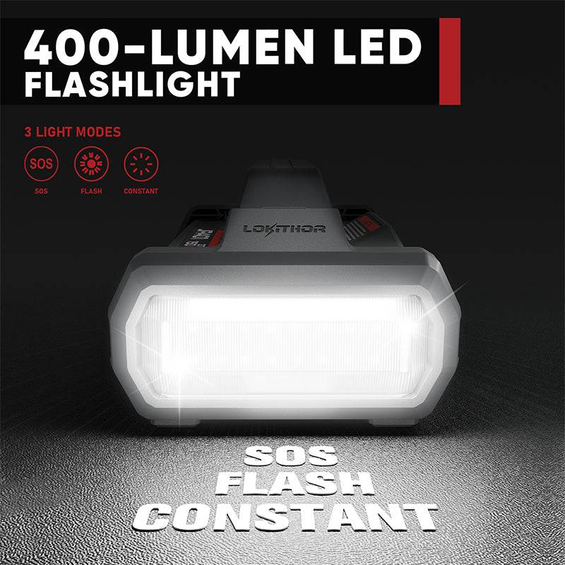 LOKITHOR JA401 400-lumen LED flashlight with SOS mode